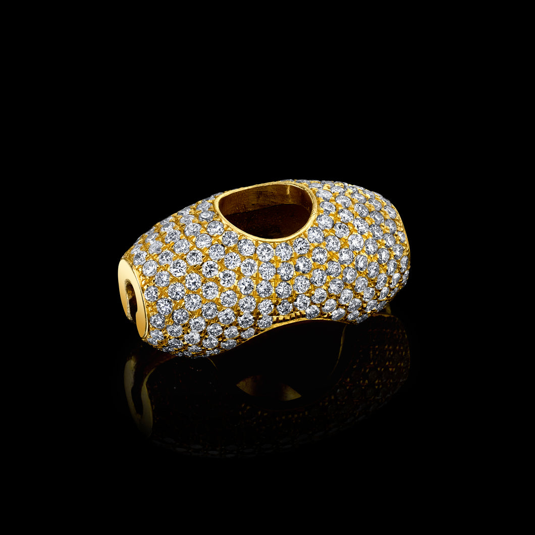 AD.iii - Small 18K Gold Diamond Pave Lock