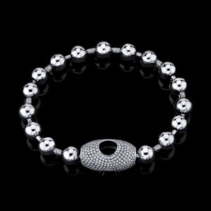 AD.iii - 9mm Ball and Chain Bracelet with Diamond Links